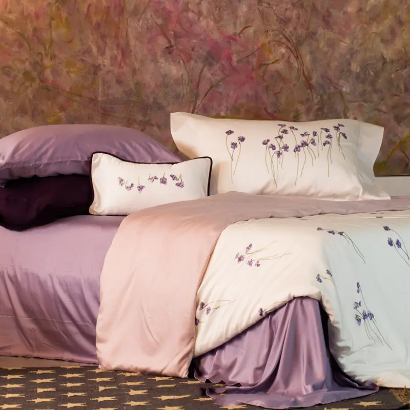 100% Tencel Satin Bedding Sets 9 Pieces
